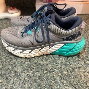 Hoka Gaviota 3 Gray Green Pink Combo size 8B
